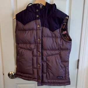 Patagonia Purple Quilted Hooded Vest